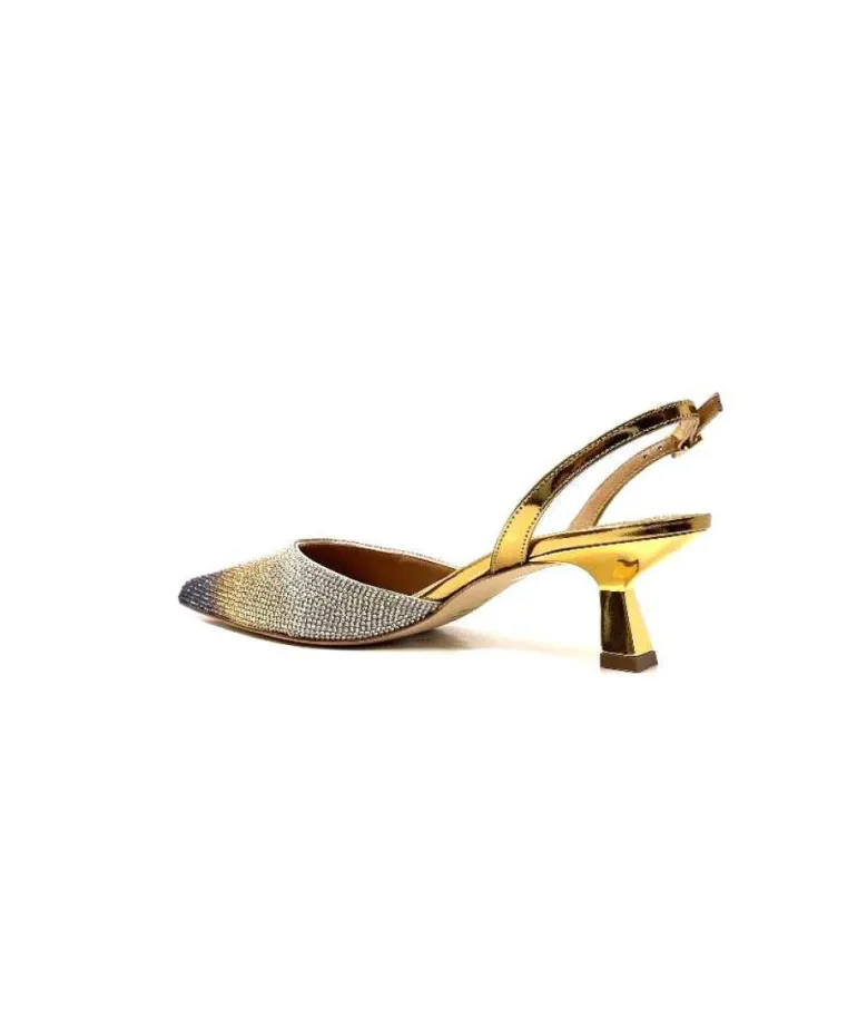 Chantal 1906 Cuir Strass Or
