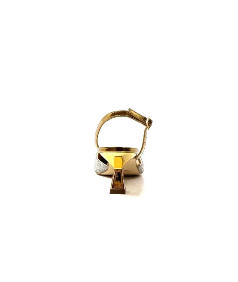 Chantal 1906 Cuir Strass Or