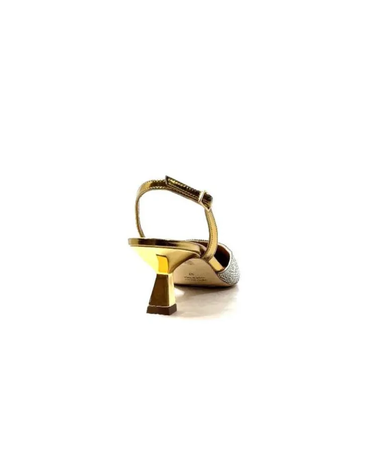 Chantal 1906 Cuir Strass Or