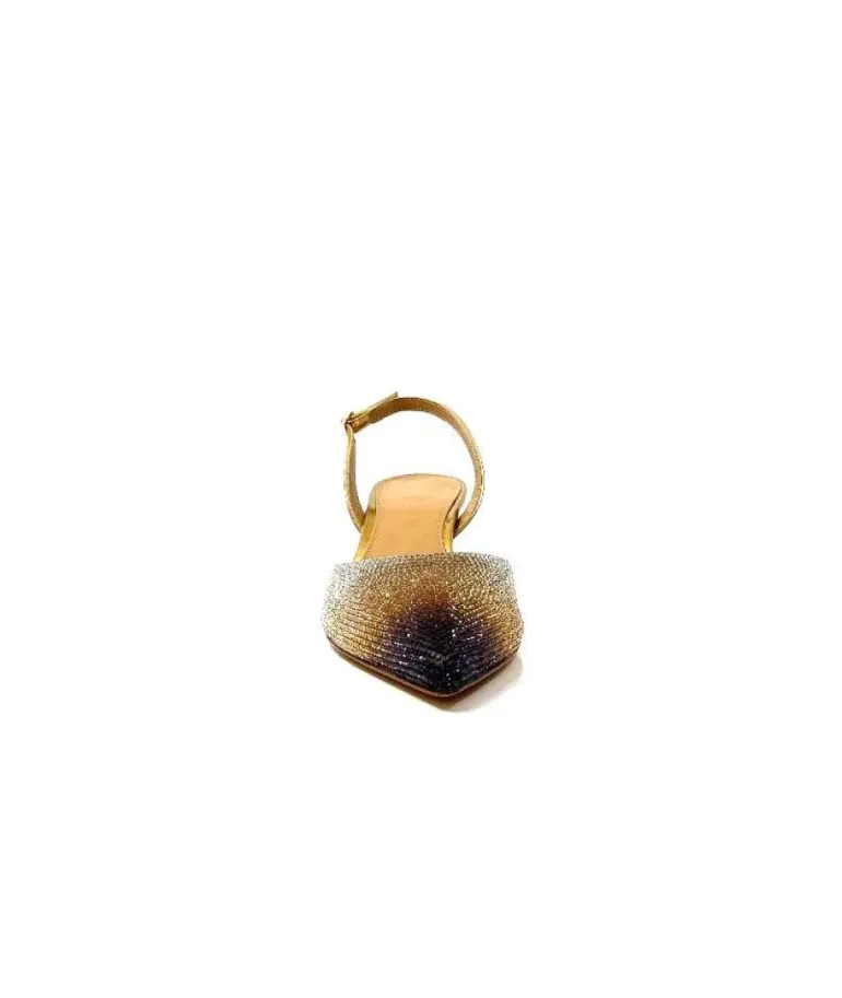 Chantal 1906 Cuir Strass Or