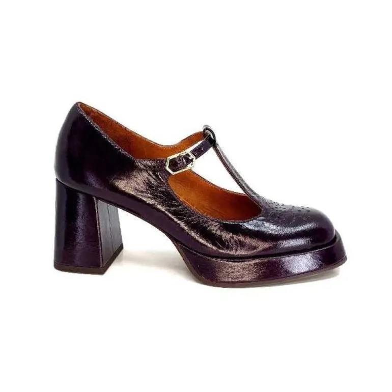 Chie Mihara Kaime Cuir Vernis Grape