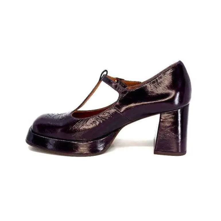 Chie Mihara Kaime Cuir Vernis Grape