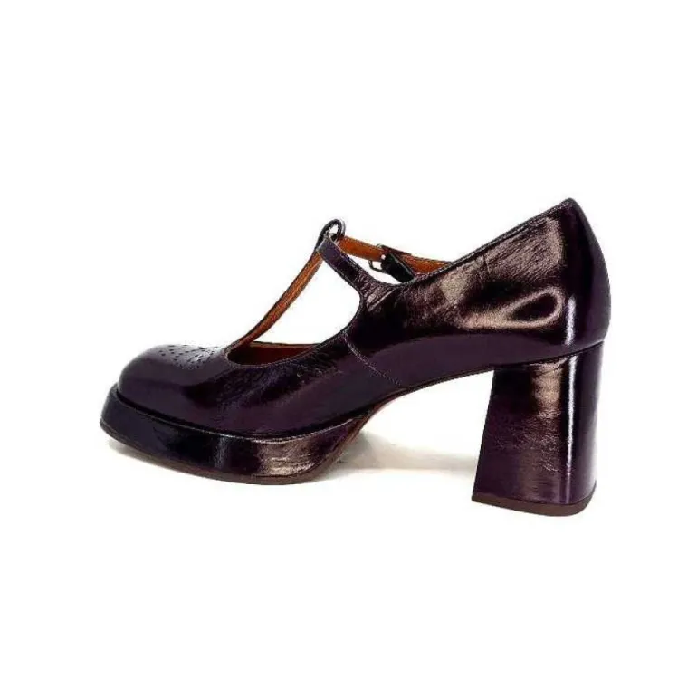 Chie Mihara Kaime Cuir Vernis Grape