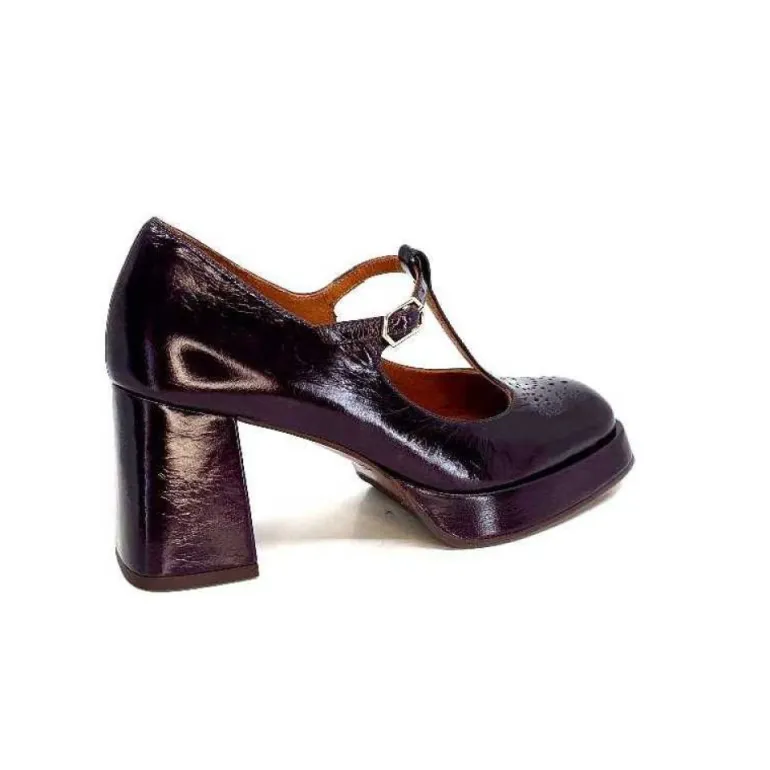Chie Mihara Kaime Cuir Vernis Grape