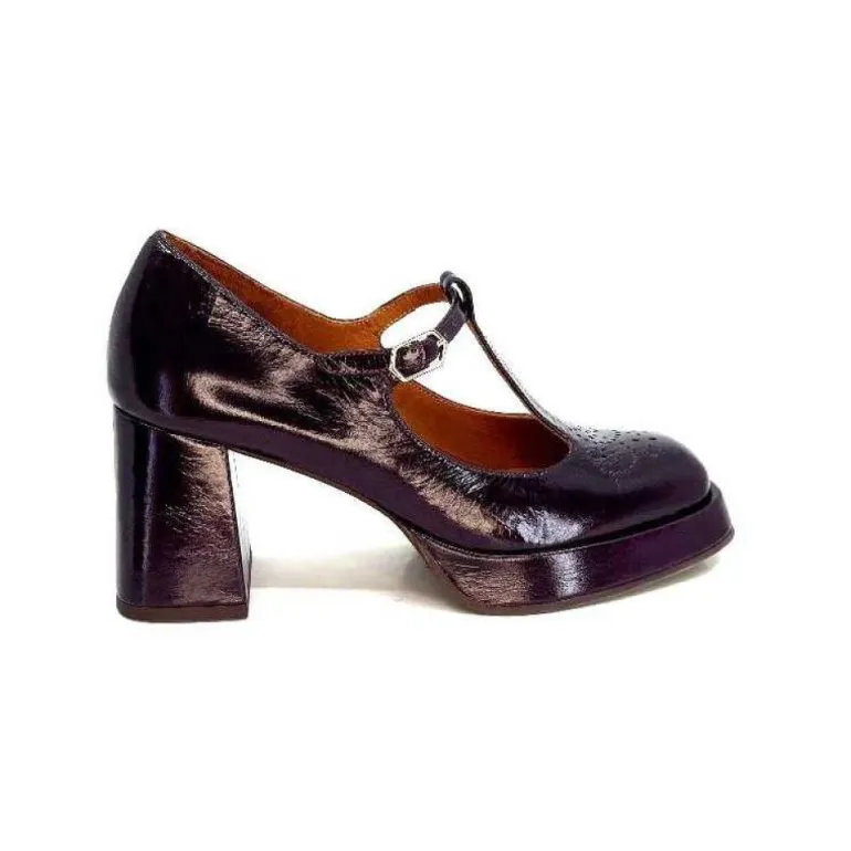 Chie Mihara Kaime Cuir Vernis Grape
