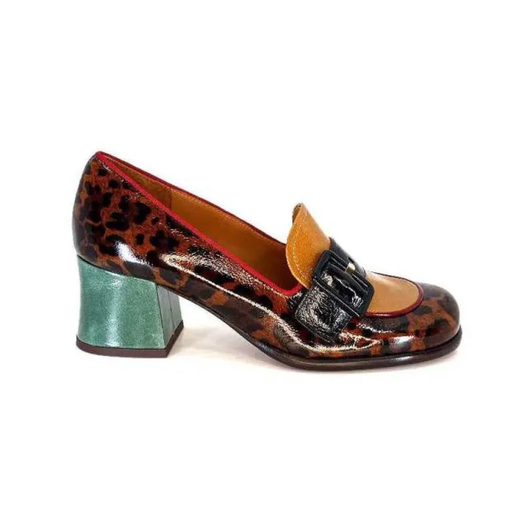 Chie Mihara Meisen Cuir Marron Rouge Vert