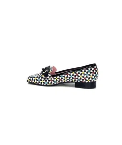 Dansi 5344 Cuir Imprime Blanc Noir Multi