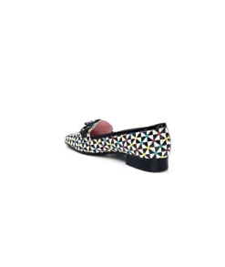 Dansi 5344 Cuir Imprime Blanc Noir Multi
