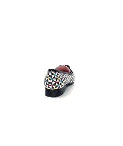 Dansi 5344 Cuir Imprime Blanc Noir Multi