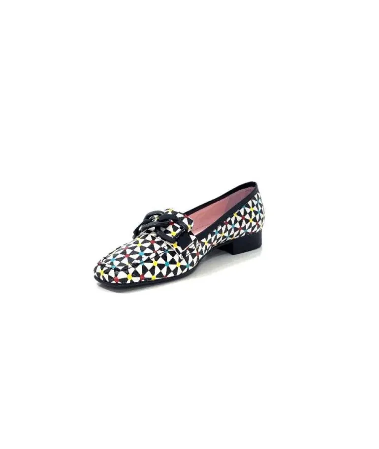 Dansi 5344 Cuir Imprime Blanc Noir Multi