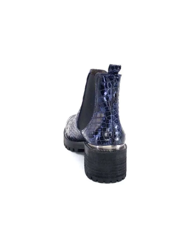 Dinka Cuir Vernis Coco Bleu