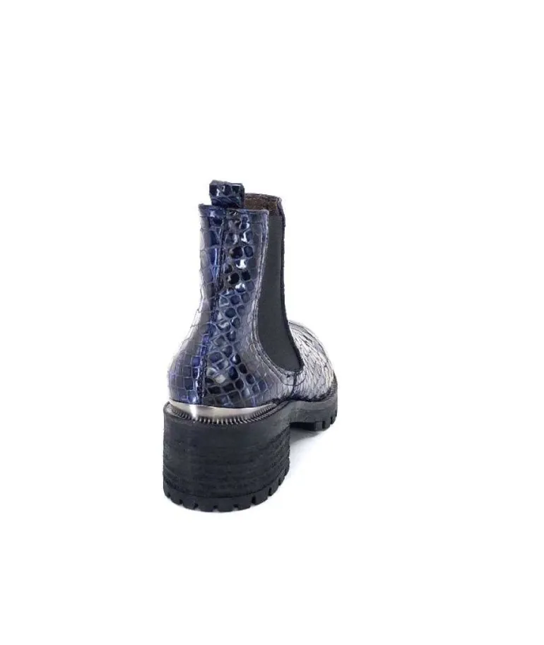 Dinka Cuir Vernis Coco Bleu