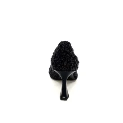 Enzo Di Martino Eli 715 Textile Noir Cuir Vernis Noir