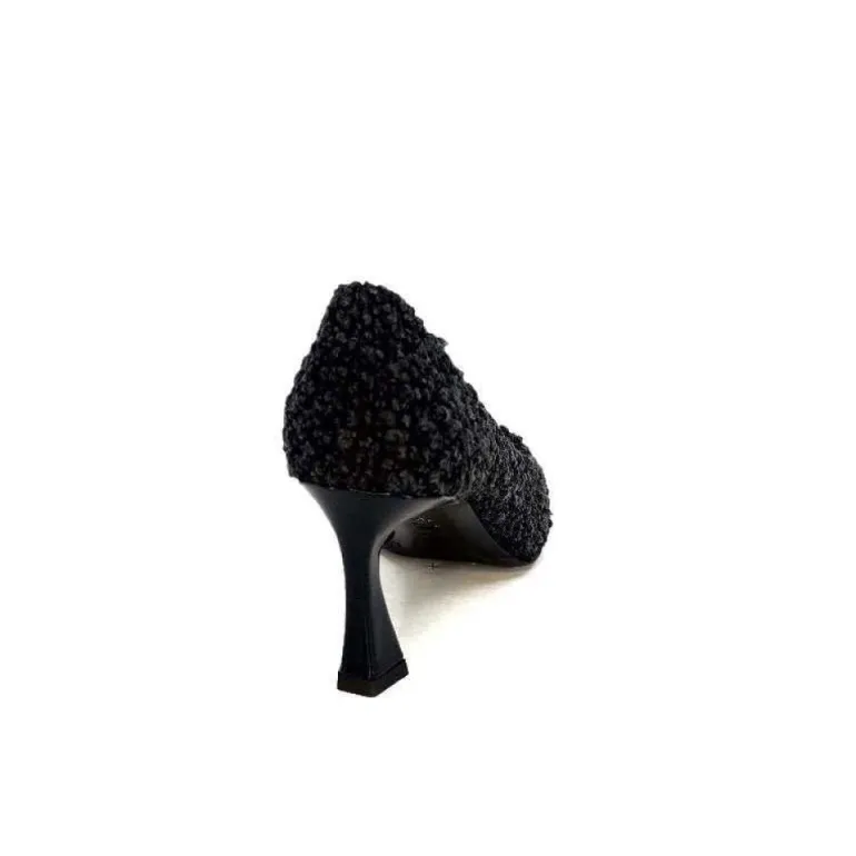 Enzo Di Martino Eli 715 Textile Noir Cuir Vernis Noir