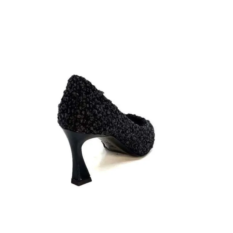Enzo Di Martino Eli 715 Textile Noir Cuir Vernis Noir