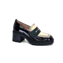 Hispanitas Chi 232965 Everest Cuir Vernis Noir Cuir Vert & Beige