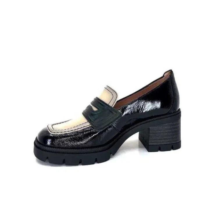 Hispanitas Chi 232965 Everest Cuir Vernis Noir Cuir Vert & Beige