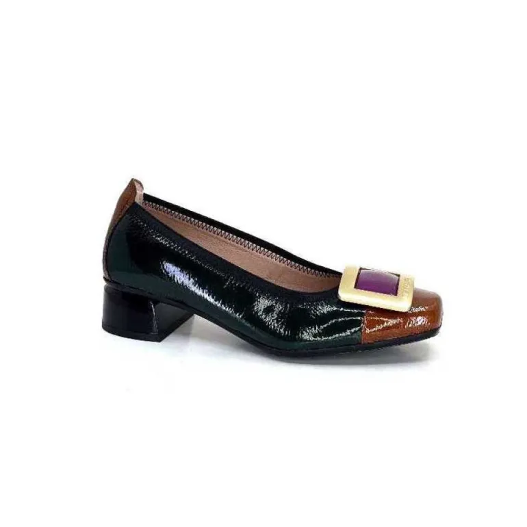 Hispanitas Chi 233141 Salma Cuir Vernis Vert Cuero Fushia