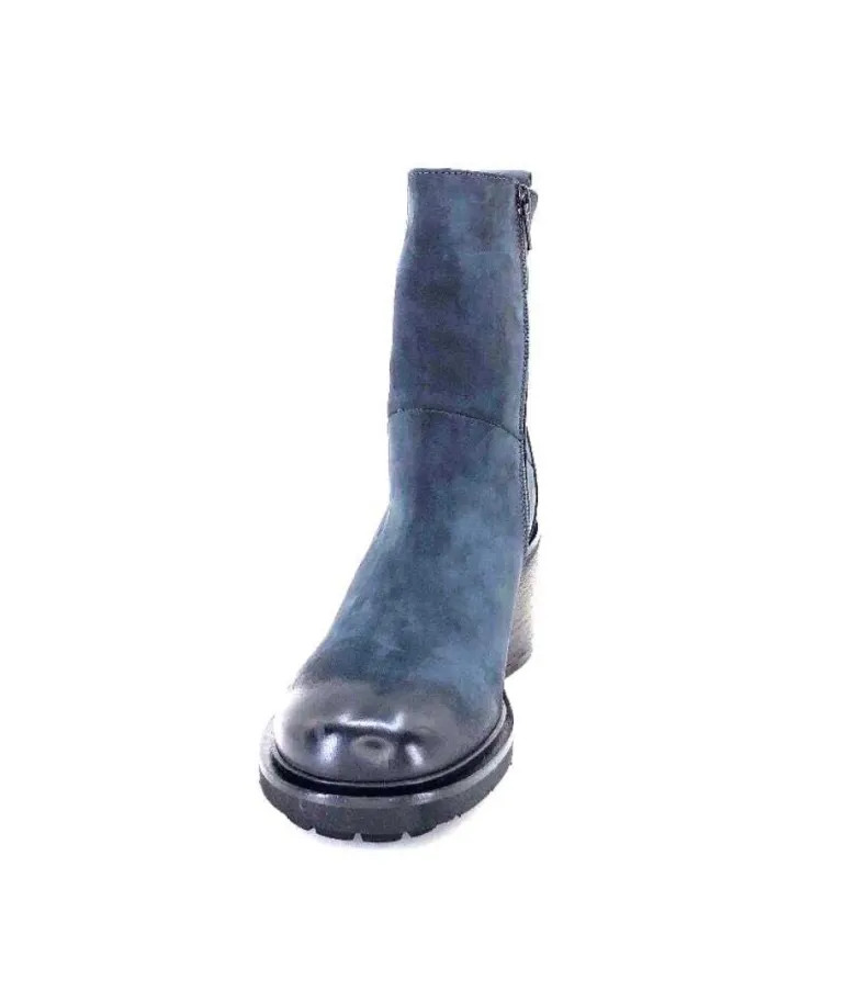 Ivoire 7753 Cuir Daim Bleu Marine