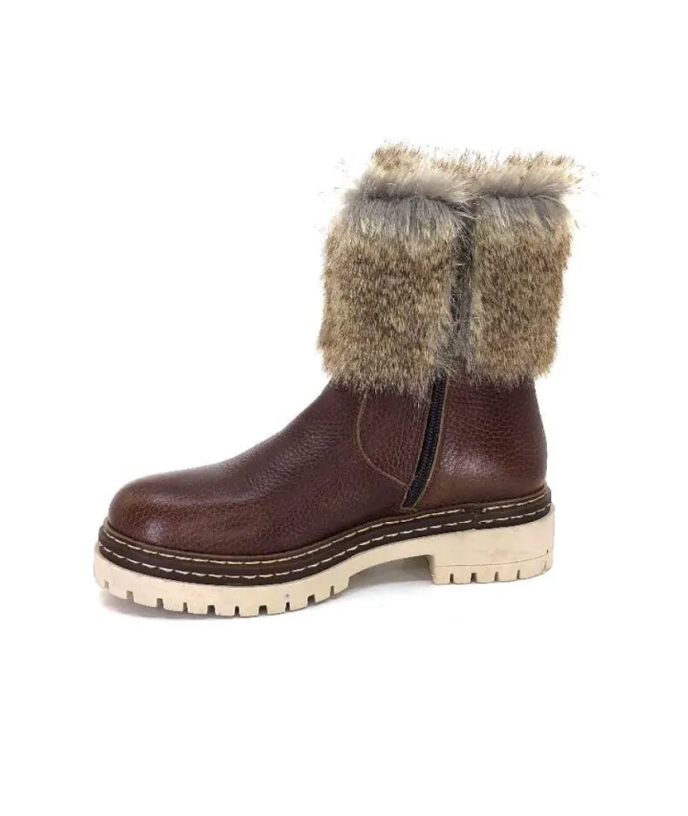 Ivoire 108523 Cuir Graine Marron