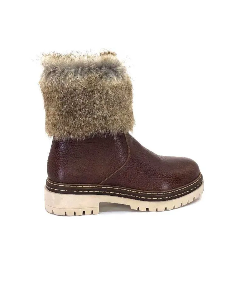 Ivoire 108523 Cuir Graine Marron