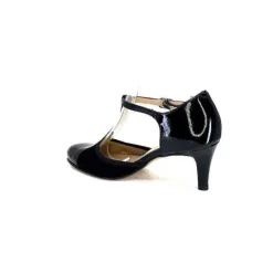 Ivoire 1801 Cuir Vernis & Daim Noir