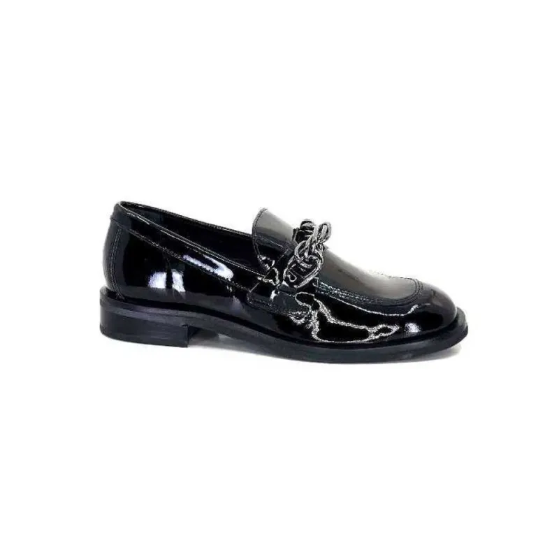 Ivoire 77502 Falconi Cuir Vernis Noir