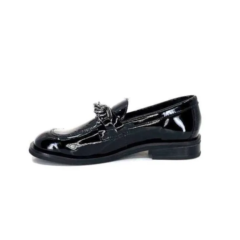 Ivoire 77502 Falconi Cuir Vernis Noir