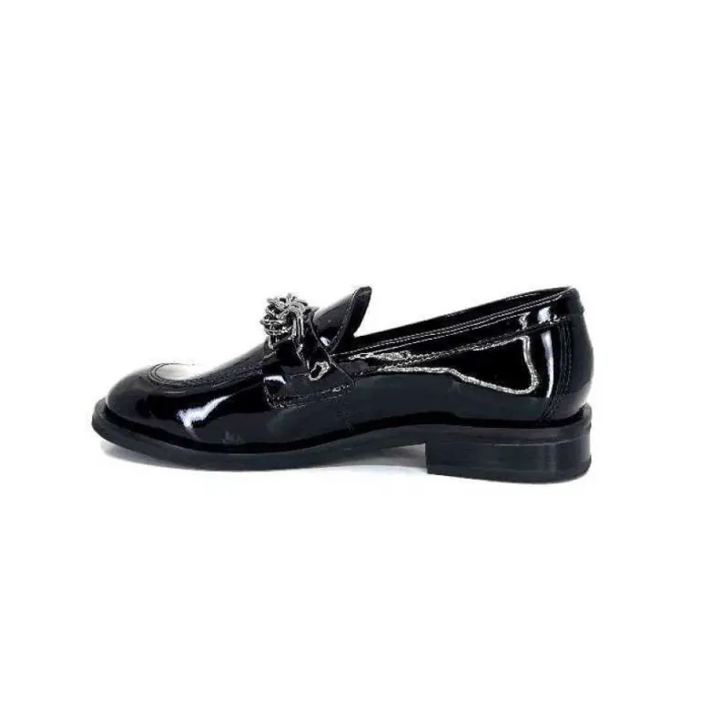 Ivoire 77502 Falconi Cuir Vernis Noir