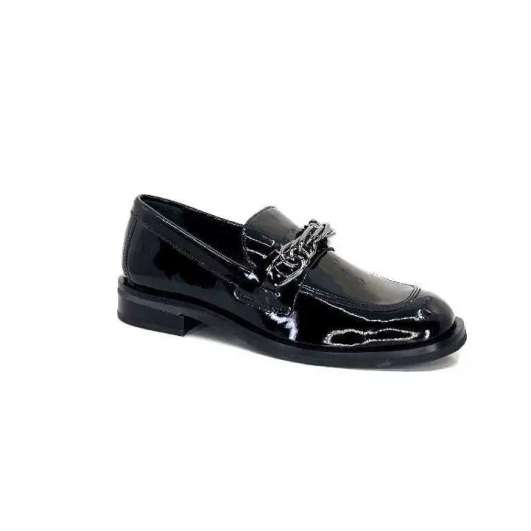 Ivoire 77502 Falconi Cuir Vernis Noir