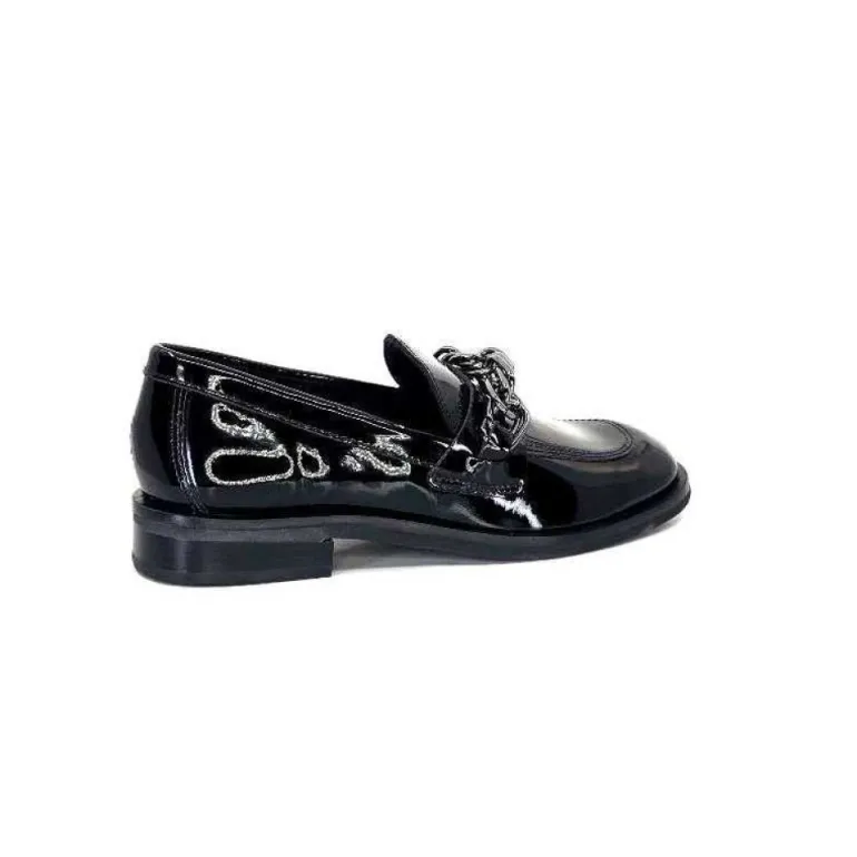 Ivoire 77502 Falconi Cuir Vernis Noir