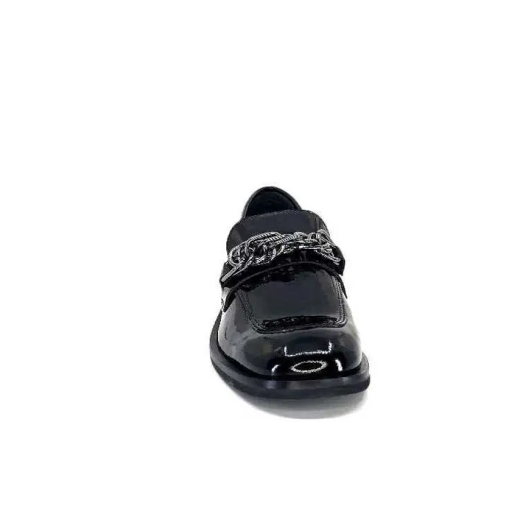 Ivoire 77502 Falconi Cuir Vernis Noir