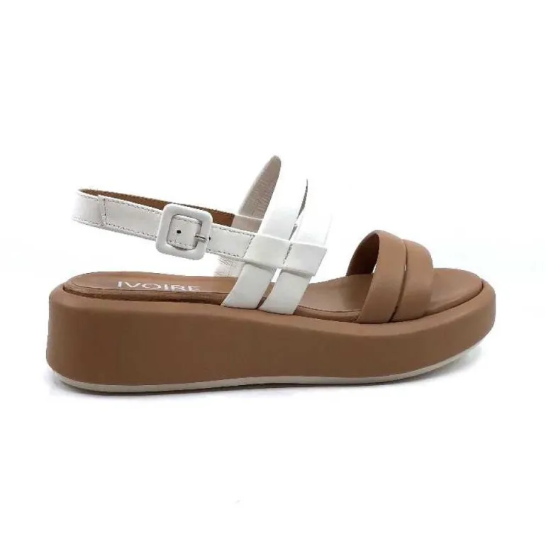 Ivoire 2056 Yara Cuir Marron & Blanc