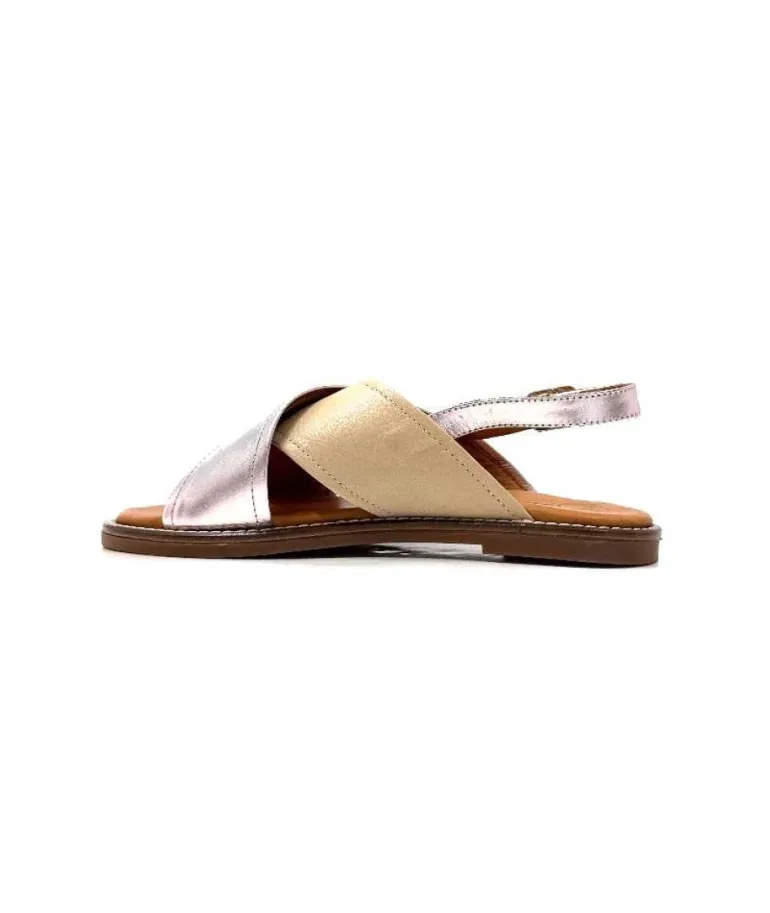 Ivoire 908D Cuir Argent Et Nude