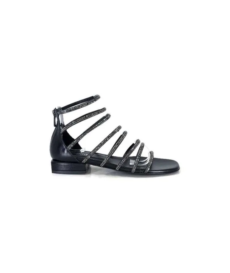 Ivoire E35.008 Cuir Noir Strass