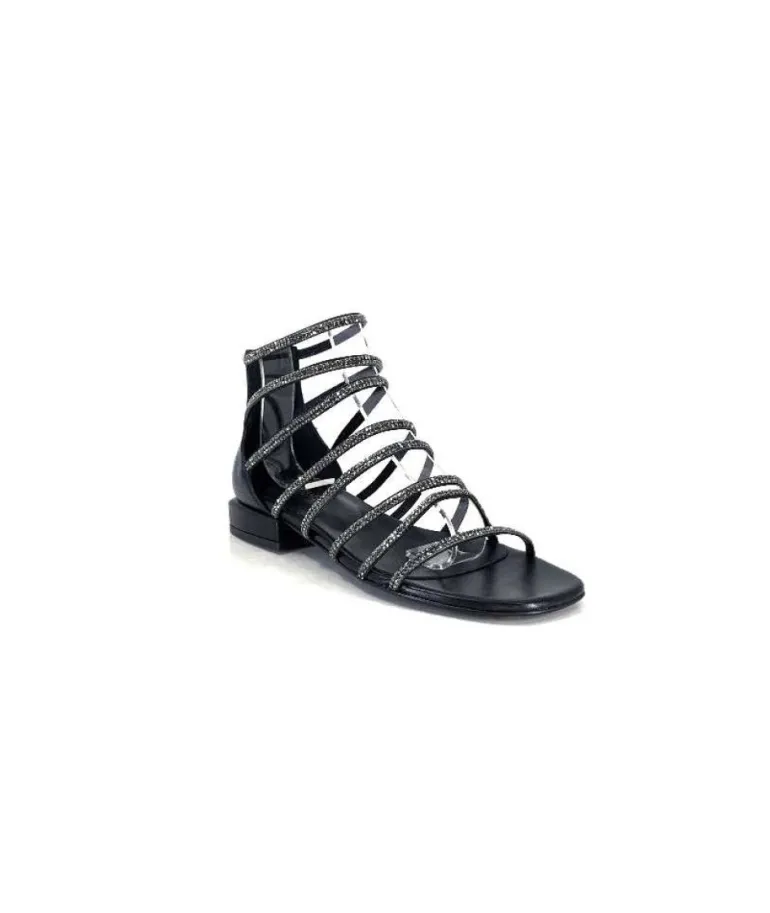 Ivoire E35.008 Cuir Noir Strass