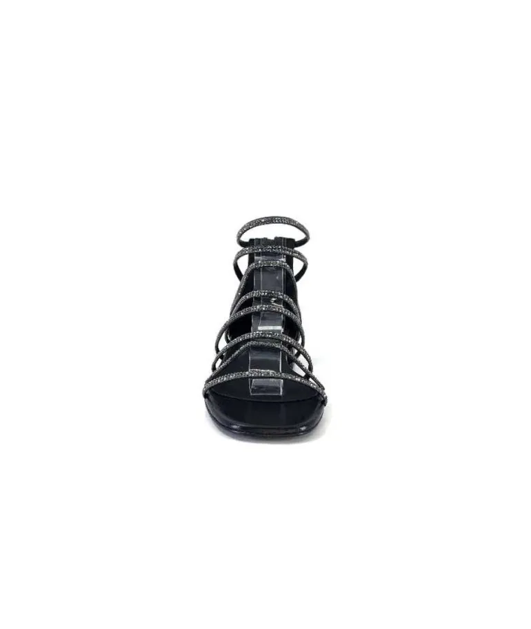 Ivoire E35.008 Cuir Noir Strass