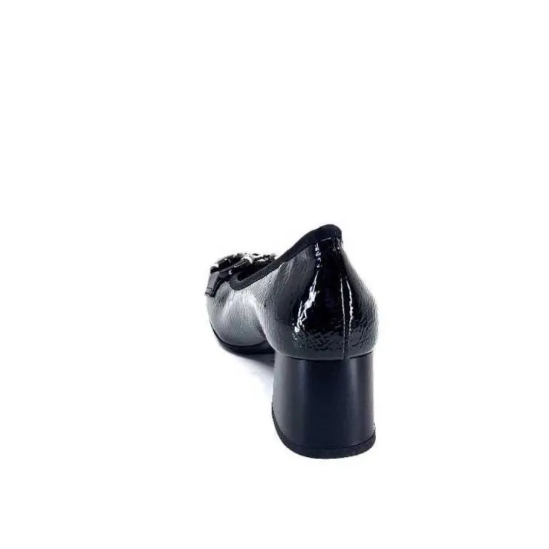 Ivoire 7E4906 Iv Cuir Vernis Noir