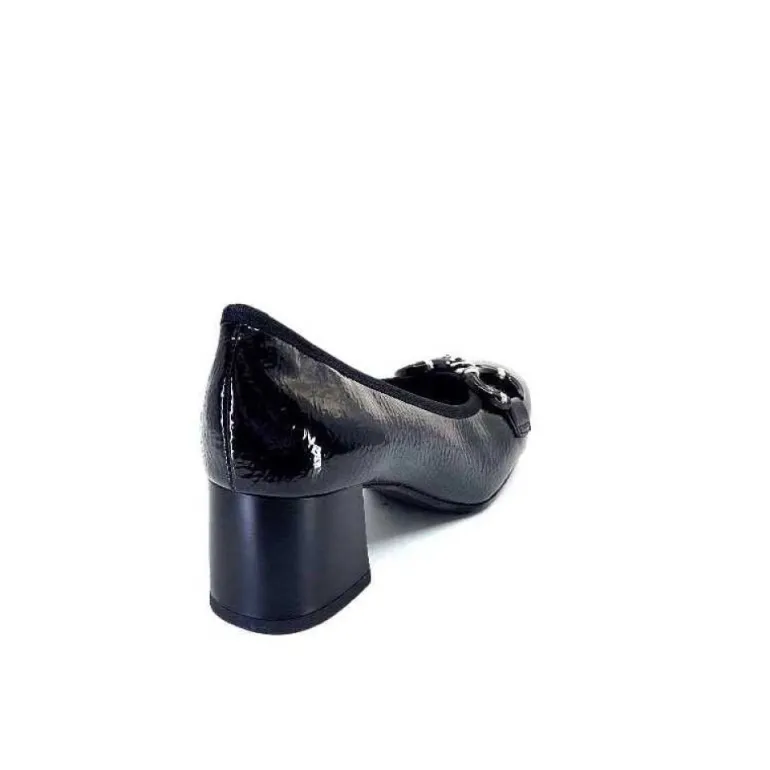 Ivoire 7E4906 Iv Cuir Vernis Noir