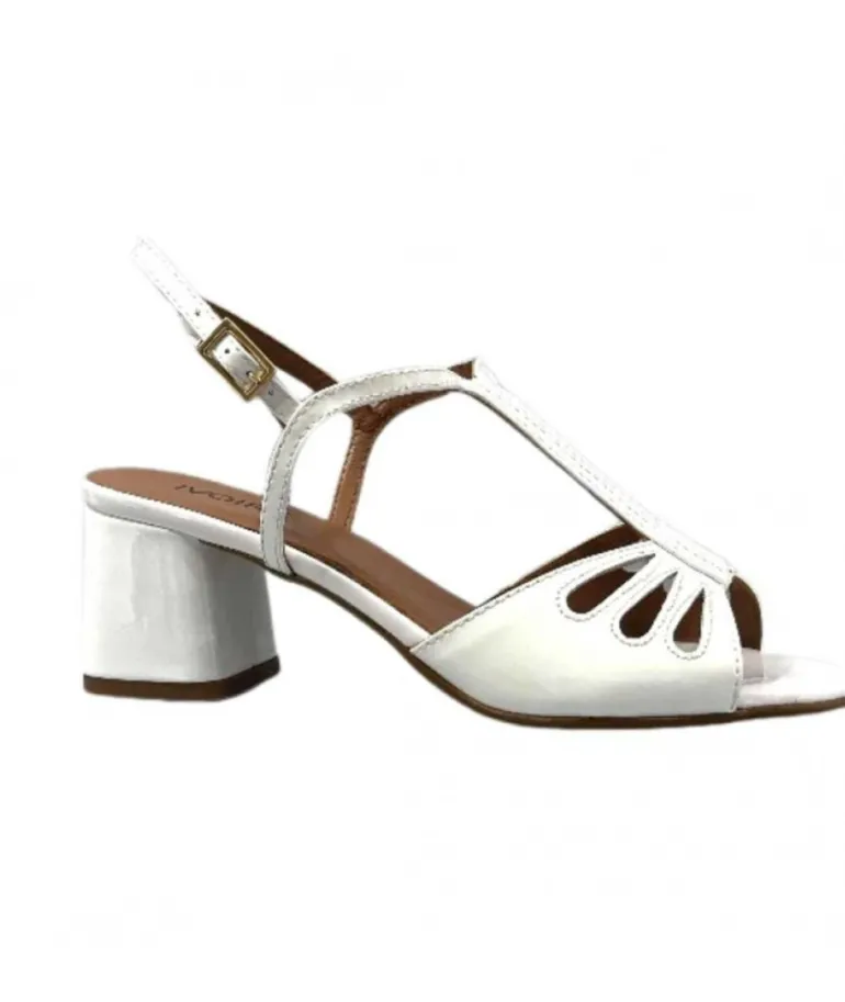 Ivoire F2295 Venezia Cuir Vernis Blanc