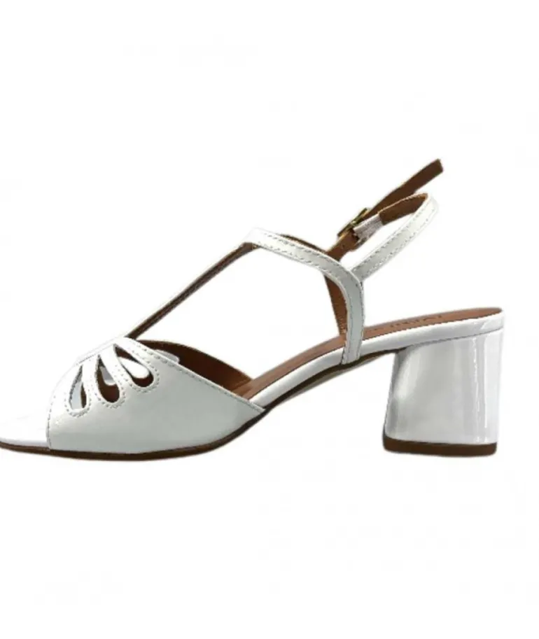 Ivoire F2295 Venezia Cuir Vernis Blanc