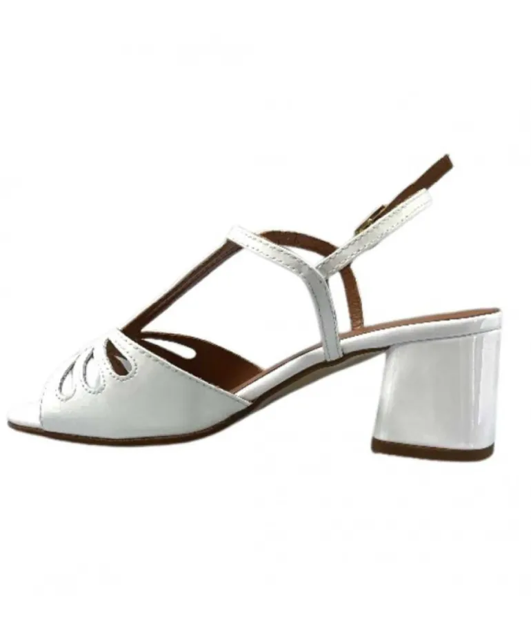 Ivoire F2295 Venezia Cuir Vernis Blanc
