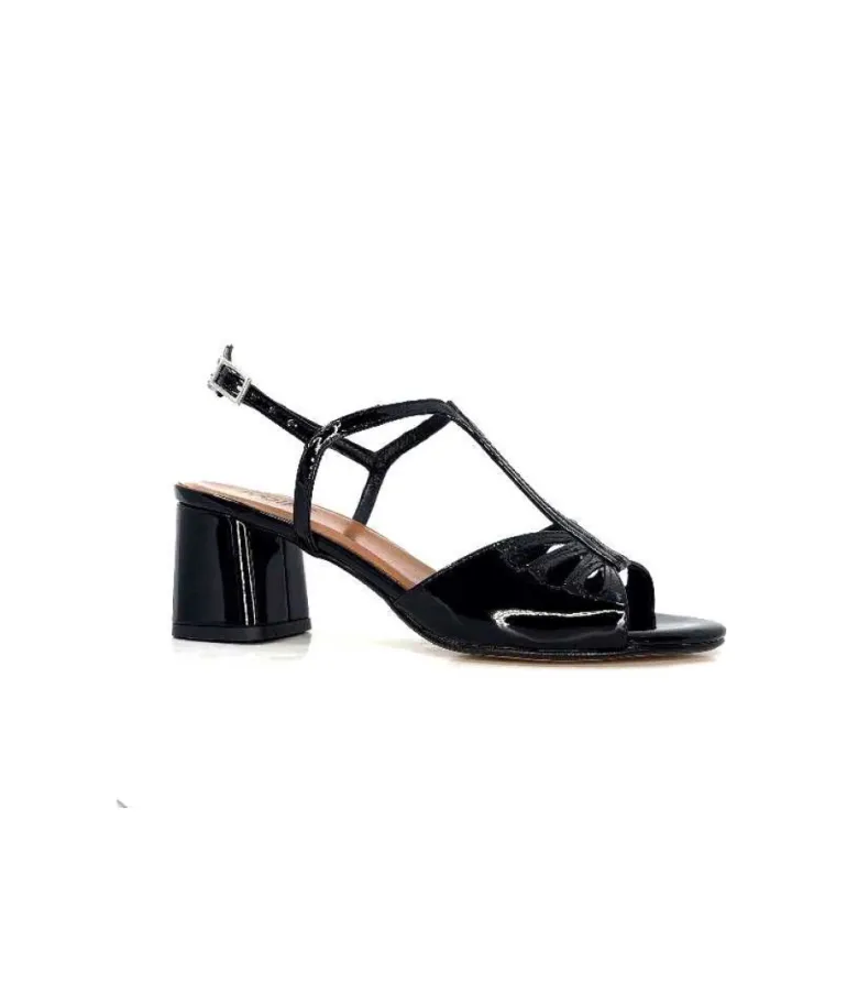 Ivoire F2295 Venezia Cuir Vernis Noir