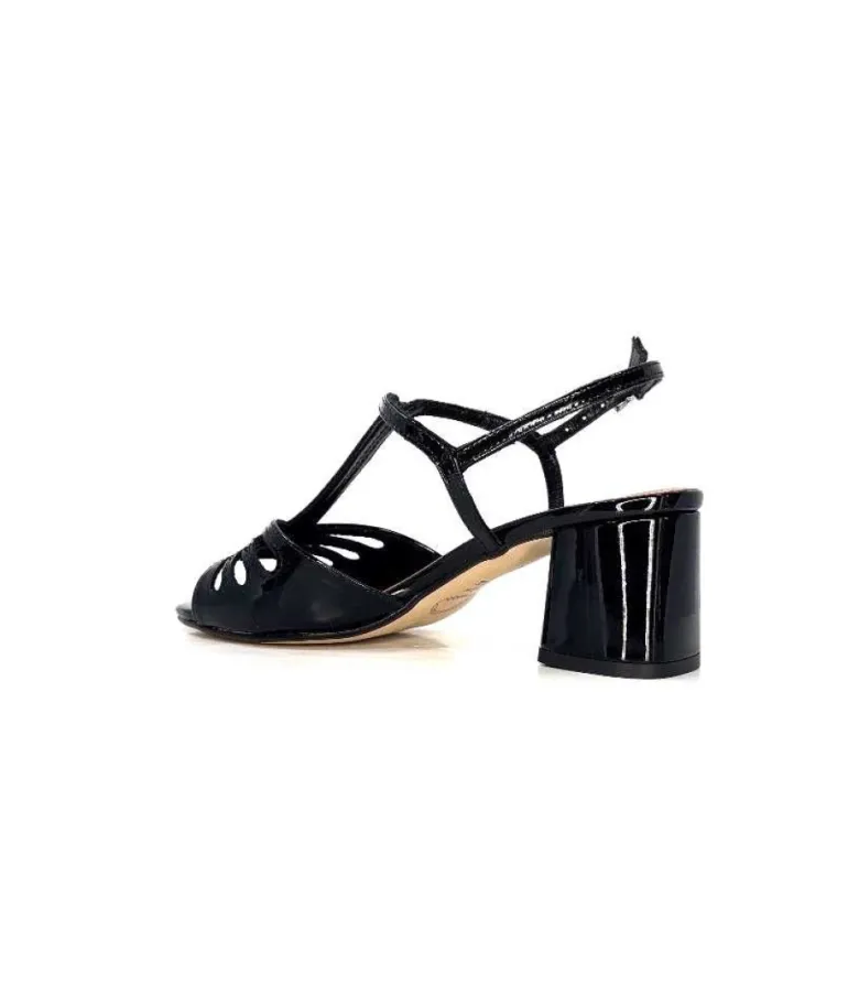 Ivoire F2295 Venezia Cuir Vernis Noir