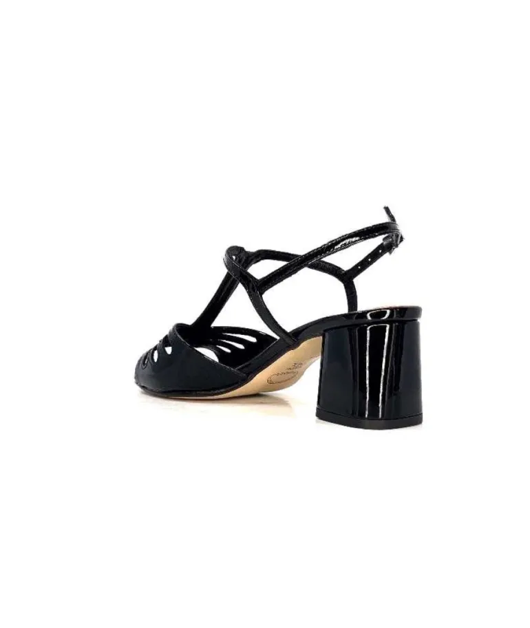 Ivoire F2295 Venezia Cuir Vernis Noir