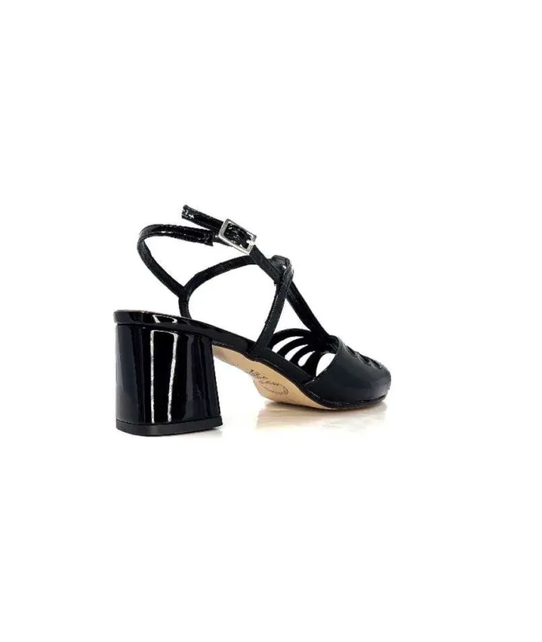 Ivoire F2295 Venezia Cuir Vernis Noir