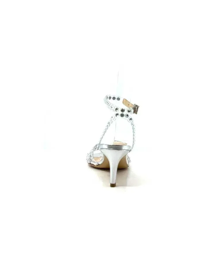 Ivoire Linda Cuir Metal Argent