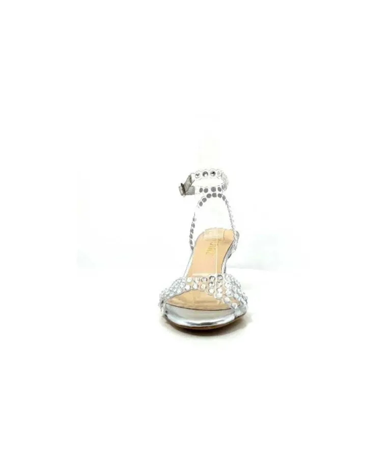 Ivoire Linda Cuir Metal Argent