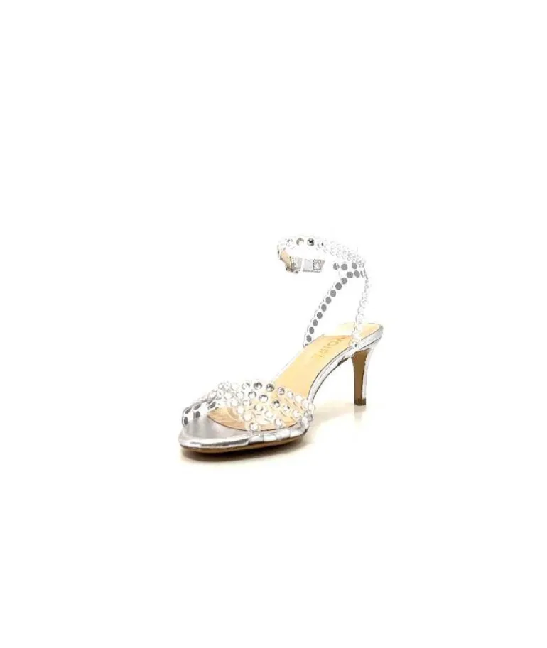 Ivoire Linda Cuir Metal Argent