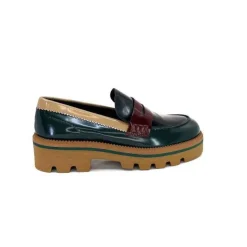 J.Hay 1128 Cuir Glacee Vert Noir Bordeaux